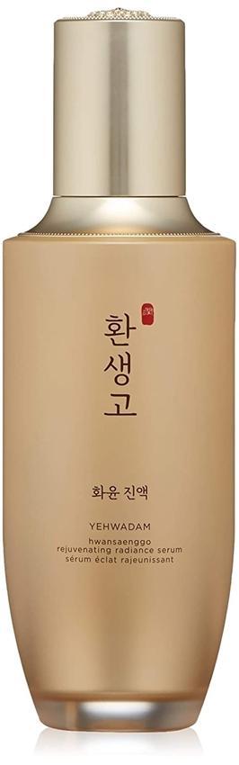 Thefaceshop Yehwadam rejuvenating radiance serum in a golden pump bottle