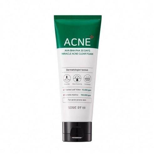 SOME BY MI AHA-BHA-PHA 30DAYS MIRACLE ACNE CLEAR FOAM 100ml - Kbeauty.sale