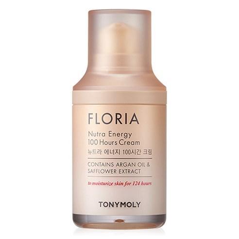 TONYMOLY Floria Nutra Energy cream in an amber jar with a gold lid