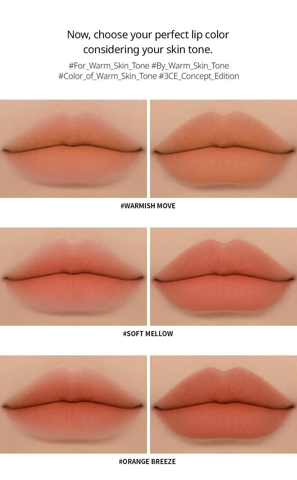3CE SOFT MATTE LIPSTICK #WARMISH MOVE - Kbeauty.sale