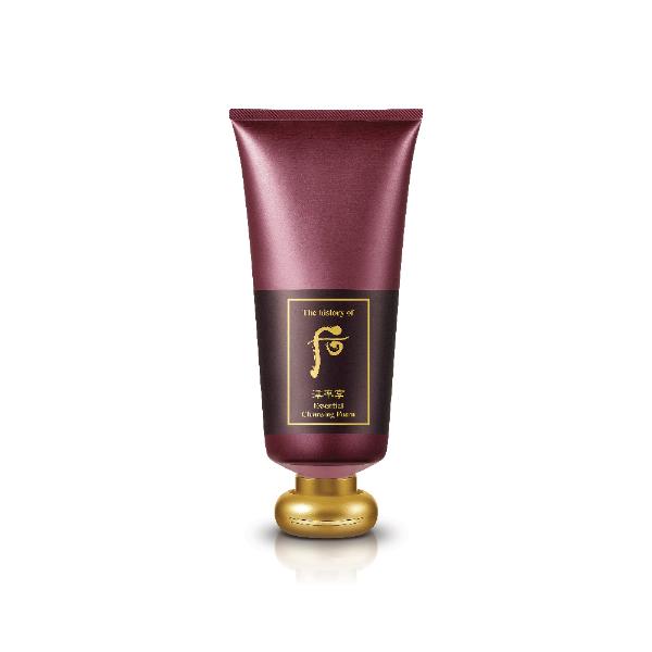 The History Of Whoo Jinyulhyang Essential Cleansing Foam in a rich golden tube