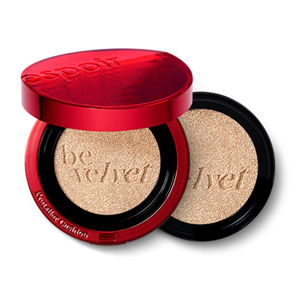 Espoir Pro Tailor Be Velvet Cover Cushion in shade 20 Vanilla in red compact case