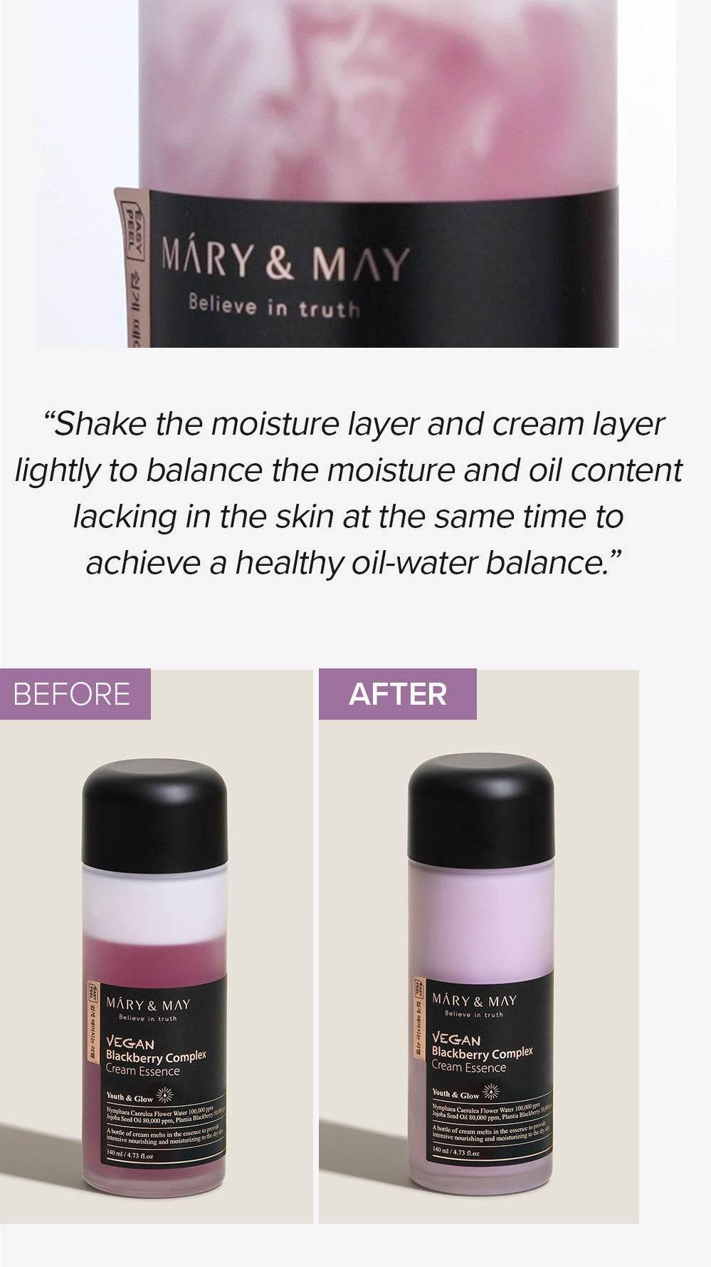 MARY&MAY Vegan Blackberry Complex Cream Essence -140ml - Kbeauty.sale