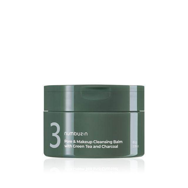Numbuzin No.3 Pore & Makeup Cleansing Balm With Green Tea And Charcoal 85g - Kbeauty.sale