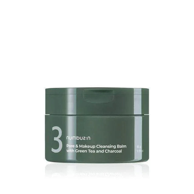 Numbuzin No.3 Pore & Makeup Cleansing Balm With Green Tea And Charcoal 85g - Kbeauty.sale