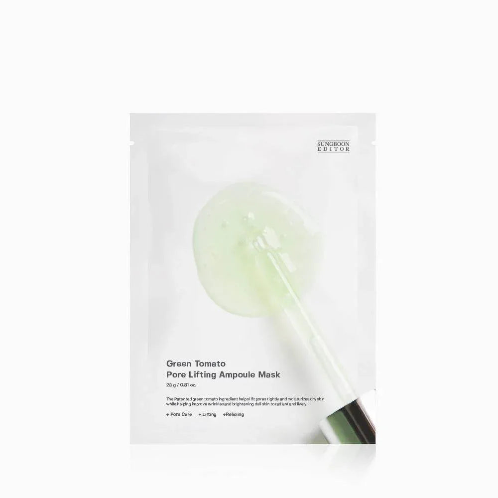 SUNGBOON EDITOR Green Tomato Pore Lifting Ampoule Mask 1ea 23g - Kbeauty.sale