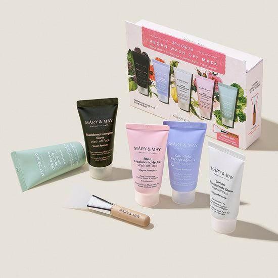 Mary&May Vegan Wash Off Mask Mini Gift Set (30g x5) - Kbeauty.sale