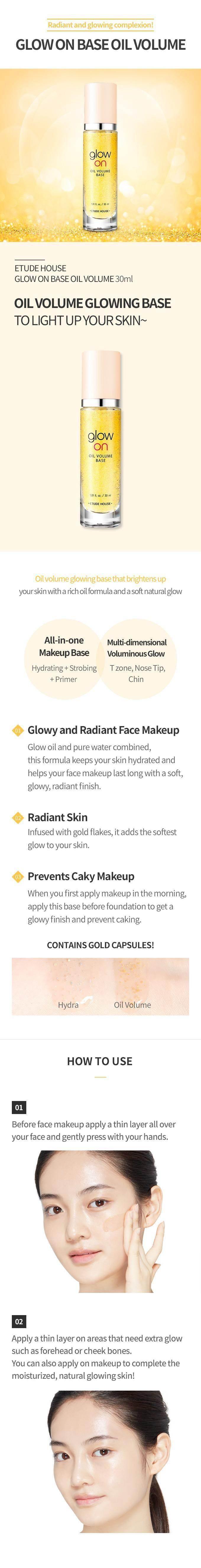 Etude House Glow On Base Oil Volume 30ml - Kbeauty.sale