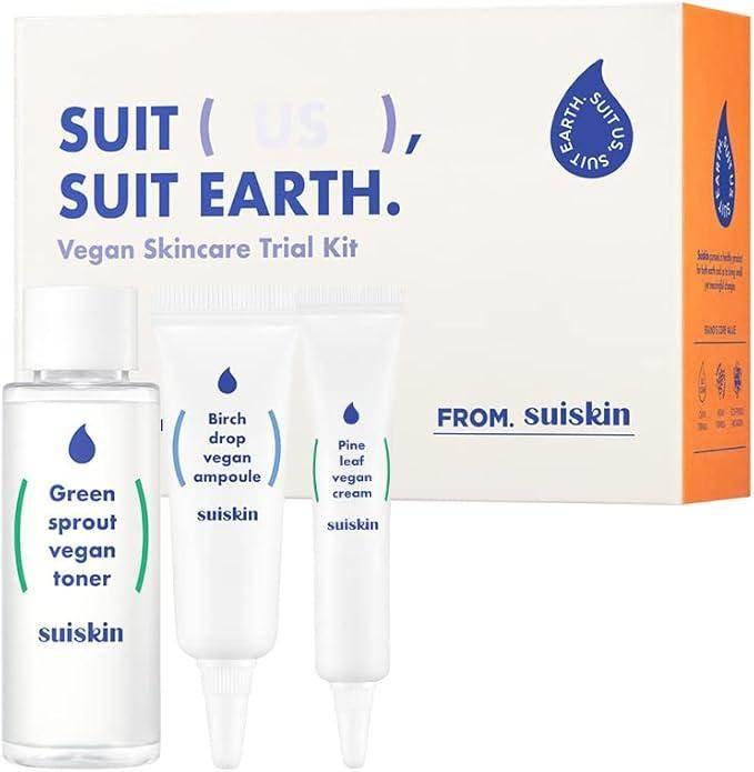 Suiskin Vegan skincare Trial kit (toner50ml + ampoule10ml+ cream10ml) - Kbeauty.sale