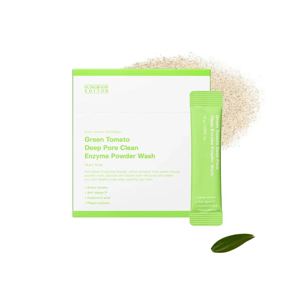 Sungboon Editor Green Tomato Deep Pore Clean Enzyme Powder Wash 1.5gX10ea - Kbeauty.sale