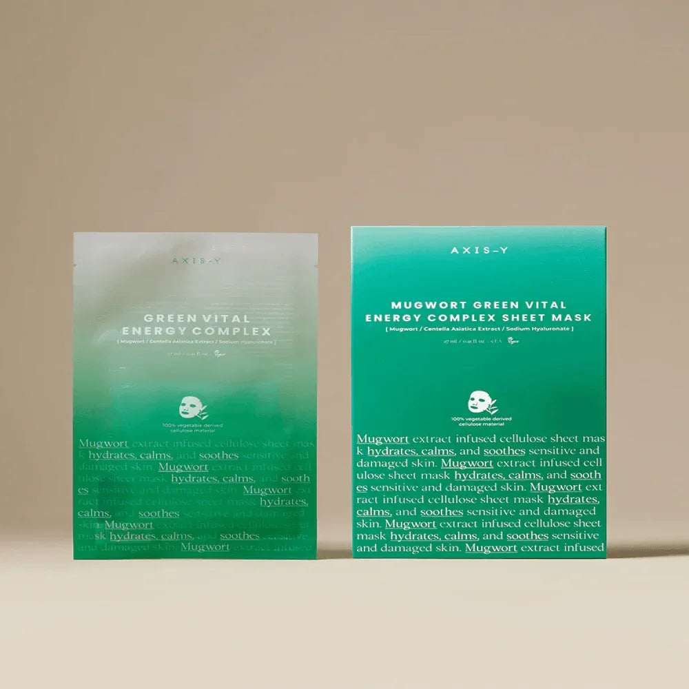 AXIS-Y Mugwort Green Vital Energy Complex Sheet Mask 27ml - Kbeauty.sale