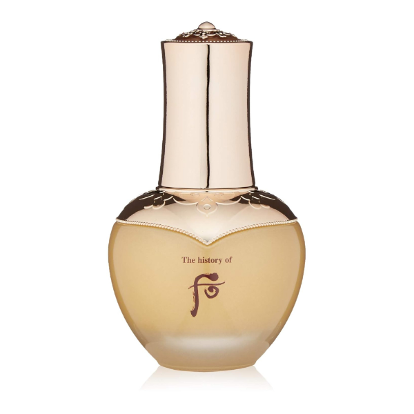 The History Of Whoo Cheongidan HwaHyun Gold Ampoule 40ml in an ornate gold bottle