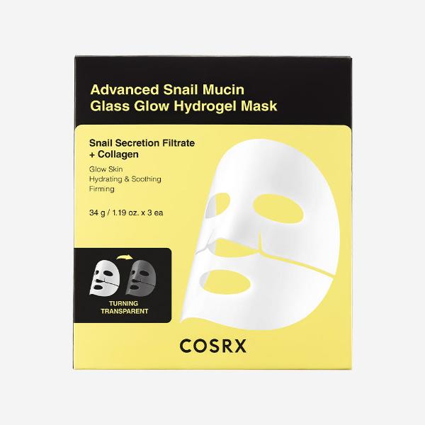 Cosrx Advanced Snail Mucin hydrogel sheet mask set in a white pouch