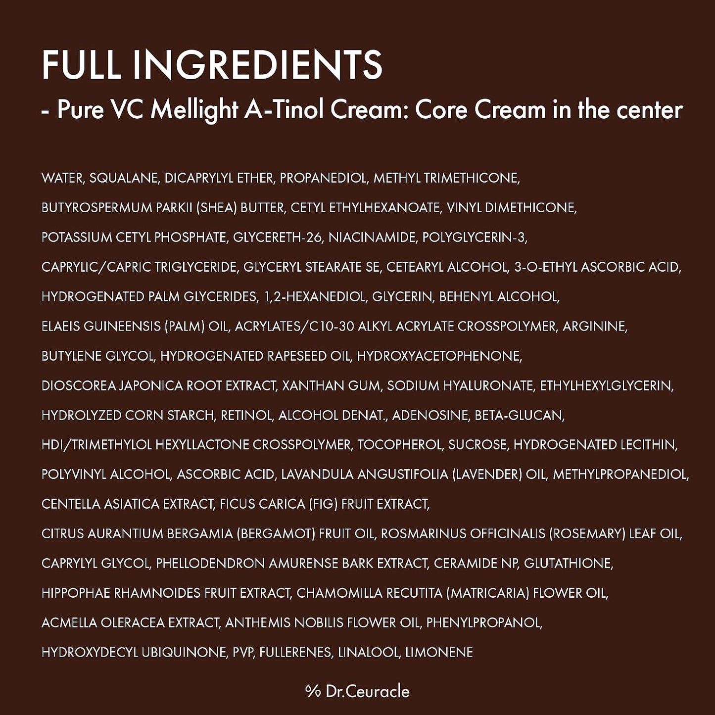 Dr.Ceuracle Pure VC Mellight A-tinol Cream 70g