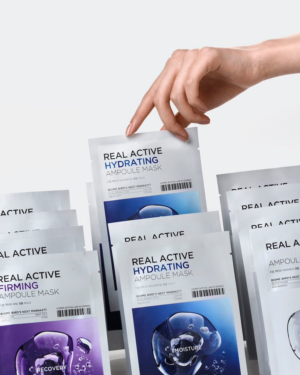 SNP Real Active Hydrating Ampoule Sheet Mask 25ml x 10 Sheets