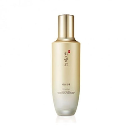 Thefaceshop Yehwadam Hwansaenggo Rejuvenating Radiance Toner in a gold bottle
