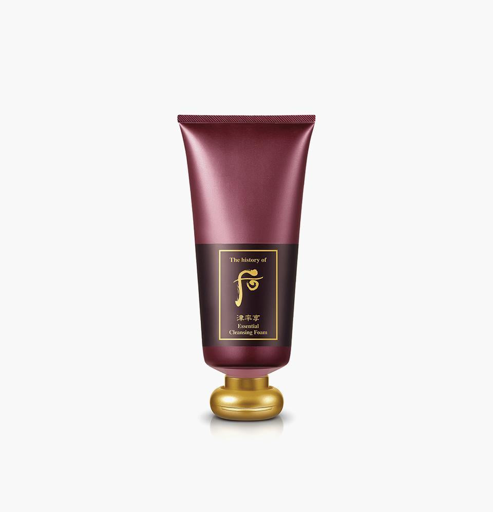 The History of Whoo Jinyulhyang Essential Moisturizing Cleansing Foam in a gold tube