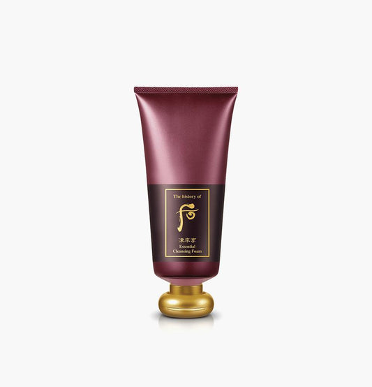 The History of Whoo Jinyulhyang Essential Moisturizing Cleansing Foam in a gold tube