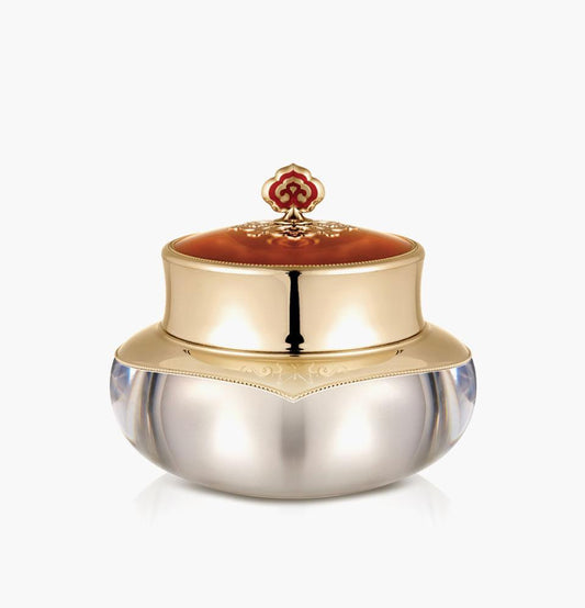 The History of Whoo Cheongidan Rejuvenating Pro-Radiance Cream in ornate gold jar