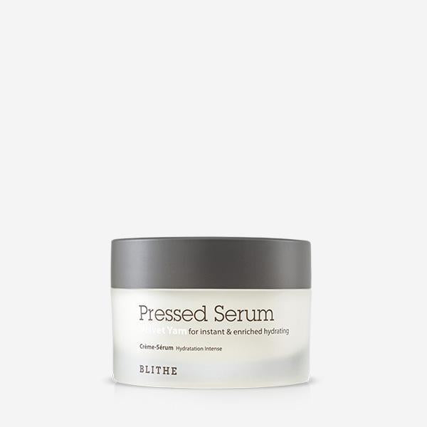 Blithe Pressed Serum Velvet Yam 50ml in a yellow jar