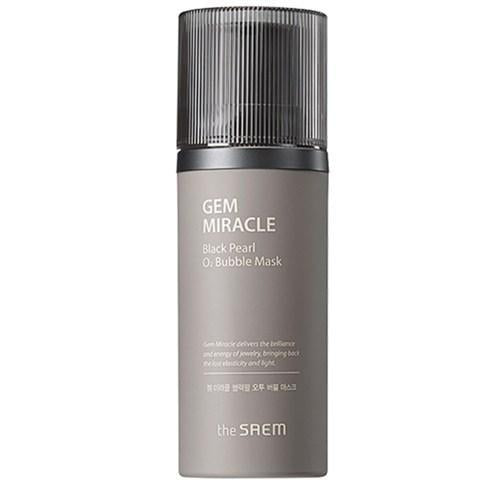 TheSaem Gem Miracle Black Pearl bubble mask in a 105g black pump bottle