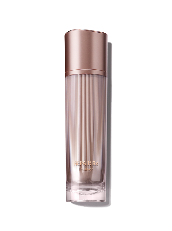 TheSaem Repair Rx Essence 50ml in a gold glass pump bottle