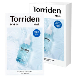 Torriden DIVE IN Low Molecular Hyaluronic Acid Mask Sheet 10ea - Kbeauty Sale | Authentic Korean Skincare Products