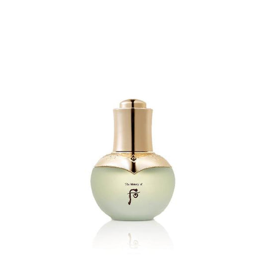 The History Of Whoo Cheongidan Wild Ginseng Facial Oil in an ornate gold bottle