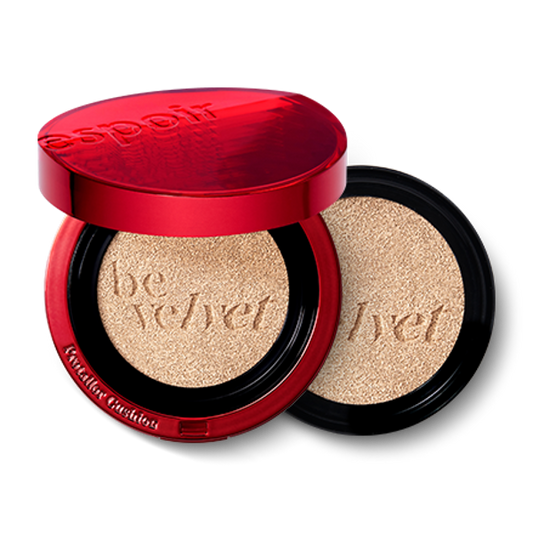 Espoir Pro Tailor Be Velvet Cover Cushion in shade 20 Vanilla in red compact case
