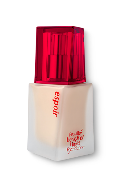 Espoir Pro Tailor Foundation Be Velvet in No. 4 Petal in a square pink glass bottle