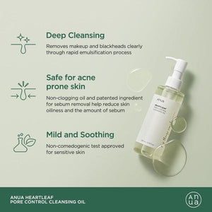 Anua HEARTLEAF PORE CONTROL CLEANSING OIL 200ml - Kbeauty Sale | Authentic Korean Skincare Products