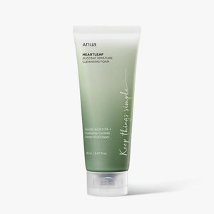 Anua HEARTLEAF SUCCINIC MOISTURE CLEANSING FOAM 150ml - Kbeauty Sale | Authentic Korean Skincare Products