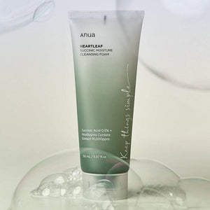 Anua HEARTLEAF SUCCINIC MOISTURE CLEANSING FOAM 150ml - Kbeauty Sale | Authentic Korean Skincare Products