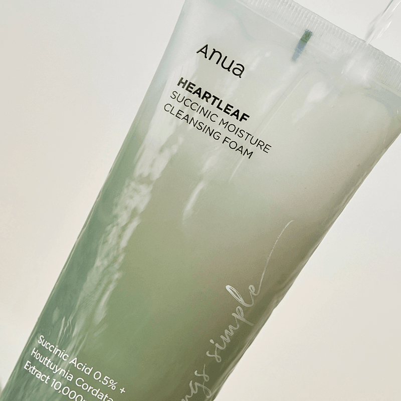 Anua HEARTLEAF SUCCINIC MOISTURE CLEANSING FOAM 150ml - Kbeauty Sale | Authentic Korean Skincare Products