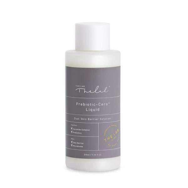The Lab by Blanc Doux Prebiotic Cera Liquid in a clear 210 ml pump bottle