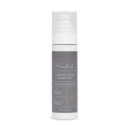 The Lab by Blanc Doux Prebiotic Cera Cream Mist in a white spray bottle