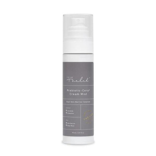 The Lab by Blanc Doux Prebiotic Cera Cream Mist in a white spray bottle