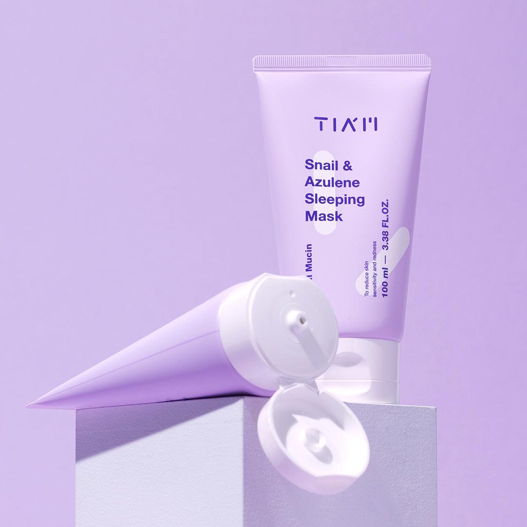 TIAM Snail & Azulene Sleeping Mask - 100ml - Kbeauty Sale | Authentic Korean Skincare Products