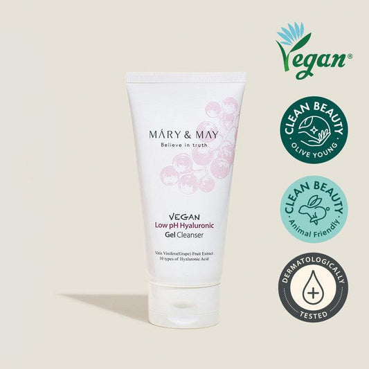 Mary&May Vegan Low pH Hyaluronic Gel Cleanser 150ml - Kbeauty Sale | Authentic Korean Skincare Products