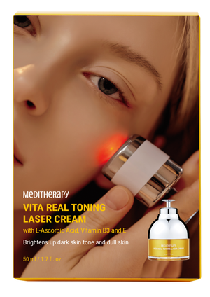 MEDITHERAPY VITA REAL Toning Laser Cream (50ml) , Vitamin Cream + Red Light LED Device