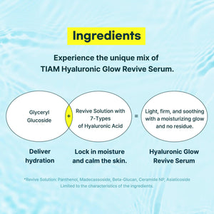 Tiam Hyaluronic Glow Revive Serum - 40ml - Kbeauty Sale | Authentic Korean Skincare Products