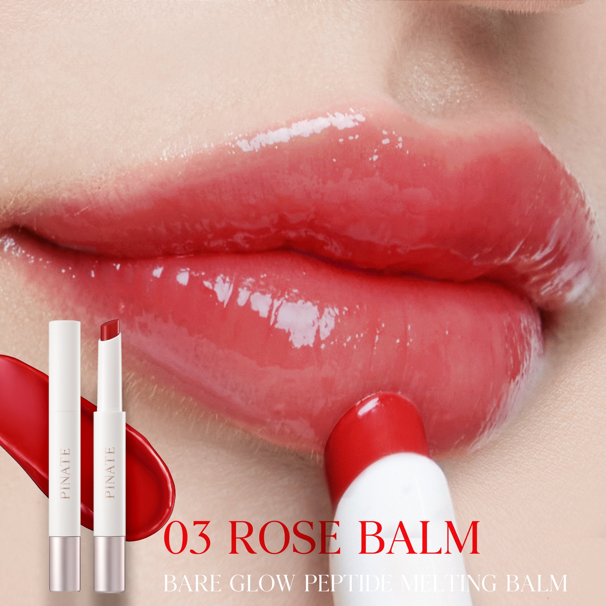 Pinate Bare Glow Peptide Melting Balm - 03 Rose balm 1.8g