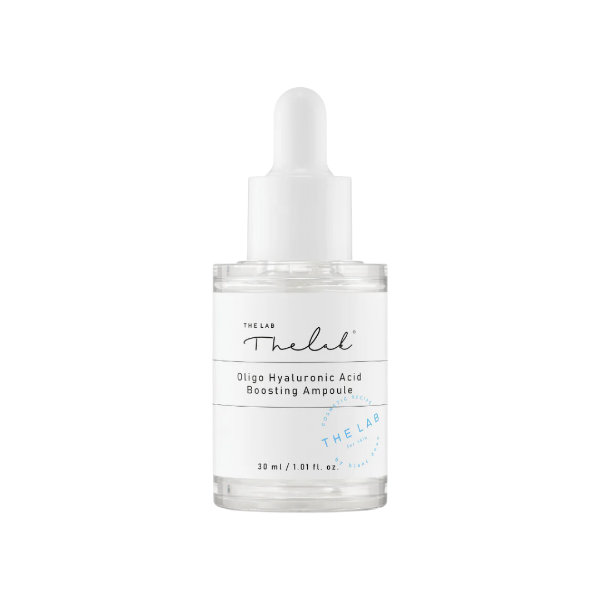 The Lab by Blanc Doux Oligo Hyaluronic Acid Boosting Ampoule 30ml in a clear glass dropper bottle