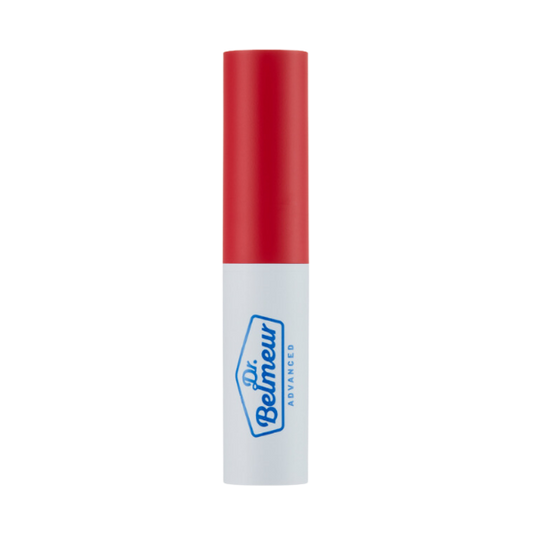 Thefaceshop Dr Belmeur Advanced Cica Touch Lip Balm in red 5.5g in a minimalist white tube