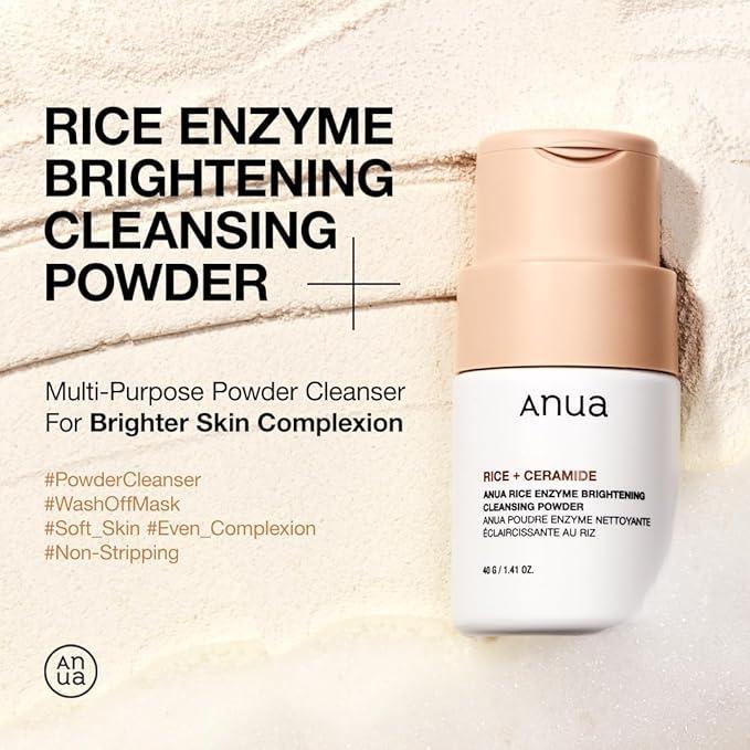 Anua RICE ENZYME BRIGHTENING CLEANSING POWDER 40g - Kbeauty Sale | Authentic Korean Skincare Products