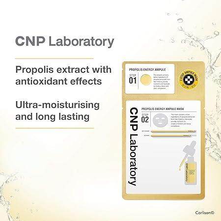 CNP Laboratory 2-Step Propolis Energy Active Ampule Mask (5 Sheets) - Kbeauty.sale