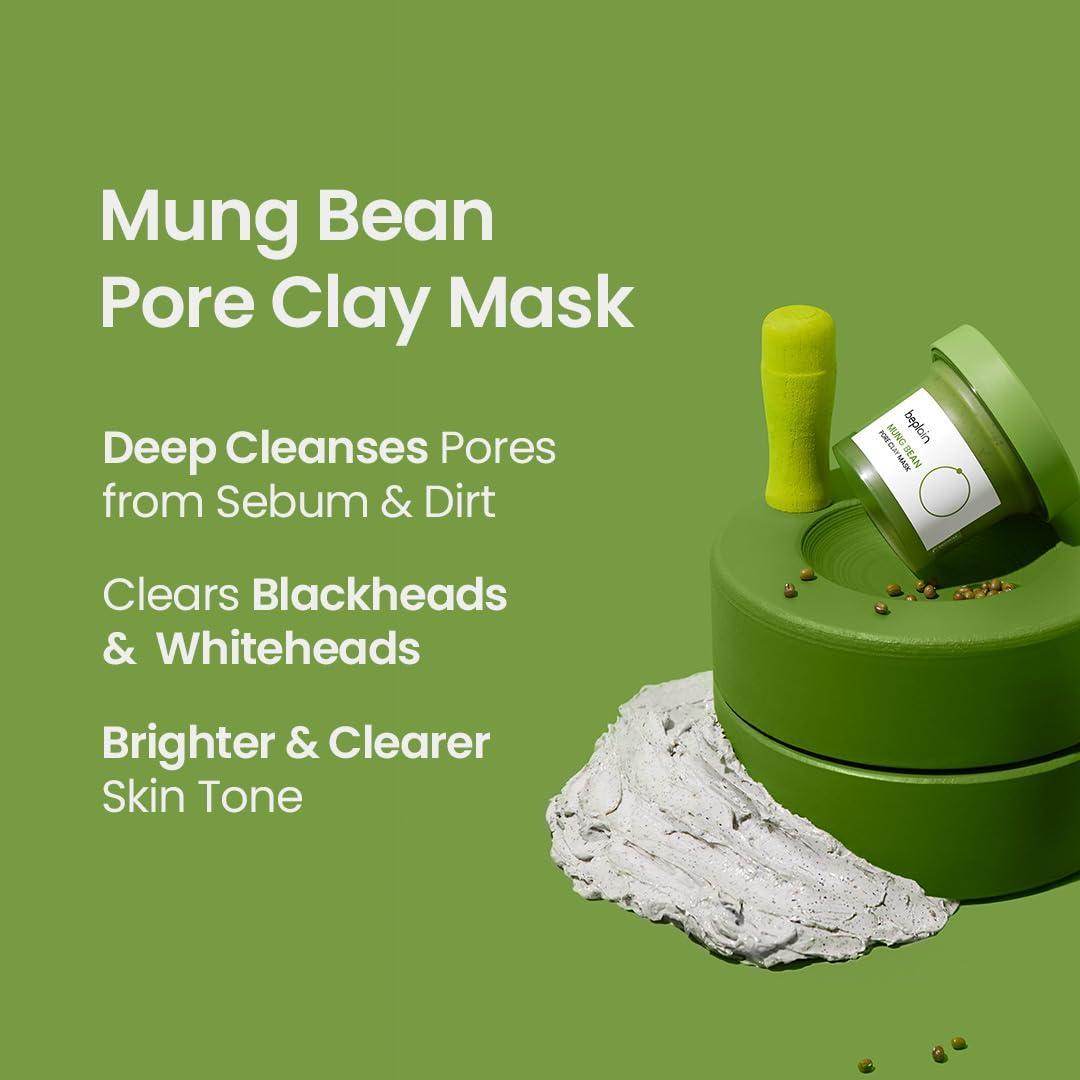 Beplain Mung Bean Pore Clay Mask 120ml - Kbeauty.sale