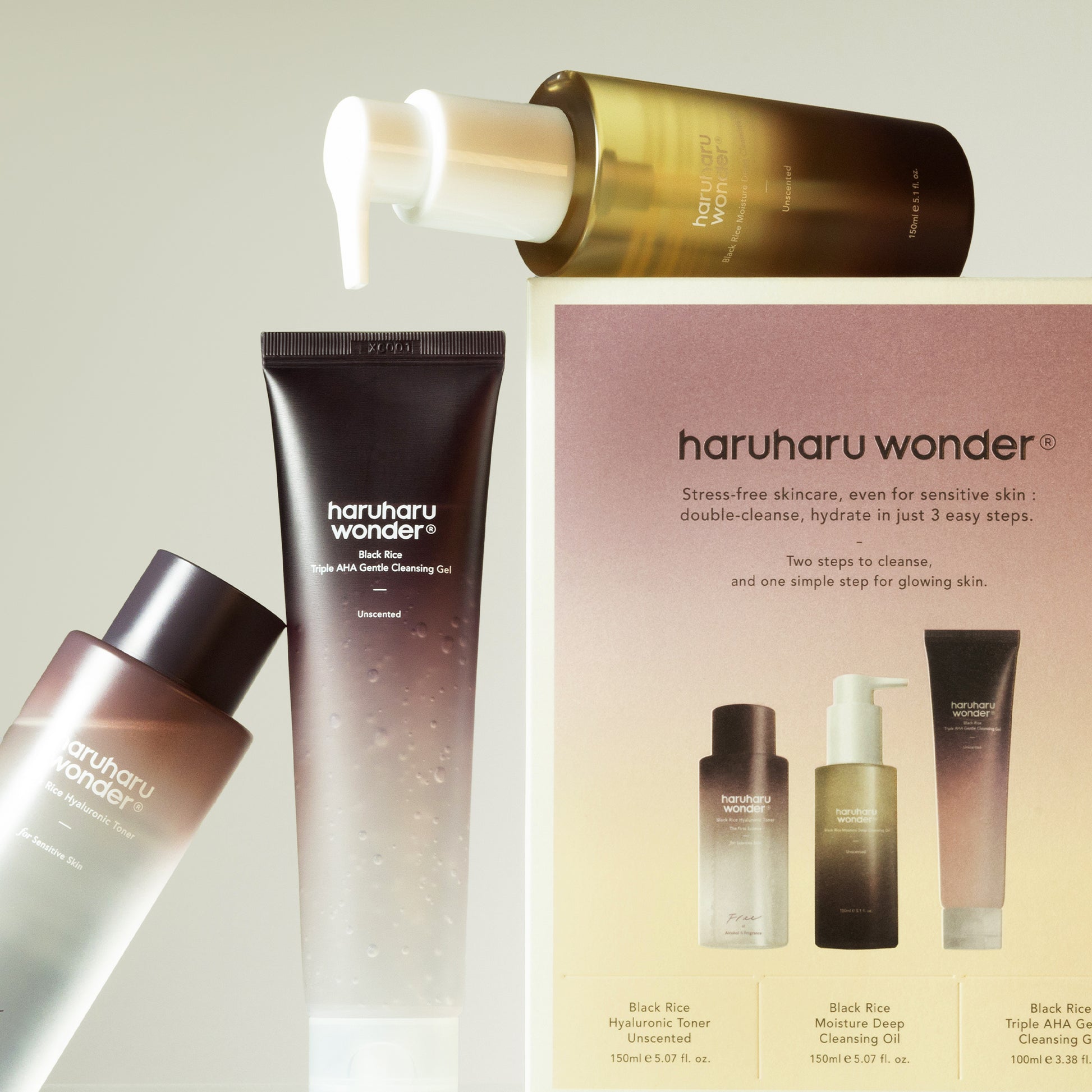 HaruHaru Wonder Cleanse & Glow set