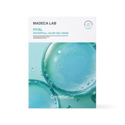 Centellian24 Madeca Lab Hyal Waterfull Glow Gel Mask in blue packaging