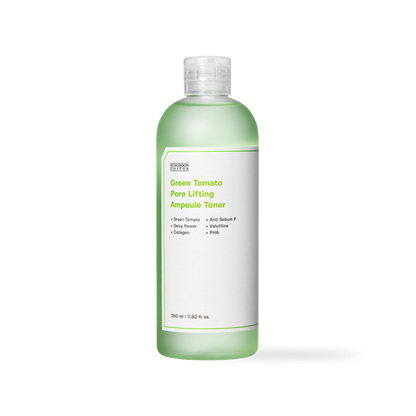 Sungboon Editor Green Tomato Pore Lifting Ampoule Toner in a 350ml pump bottle